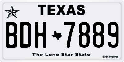 TX license plate BDH7889