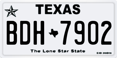 TX license plate BDH7902