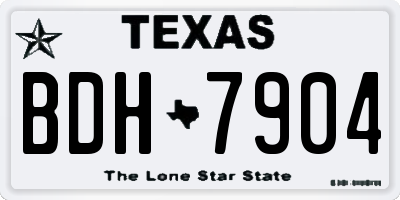 TX license plate BDH7904