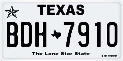 TX license plate BDH7910