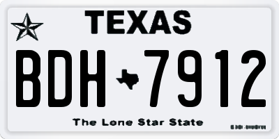 TX license plate BDH7912
