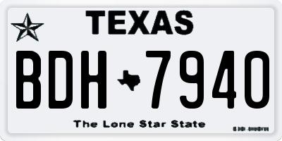TX license plate BDH7940