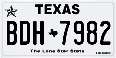 TX license plate BDH7982