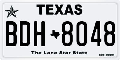 TX license plate BDH8048