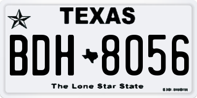 TX license plate BDH8056