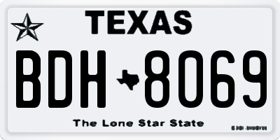 TX license plate BDH8069
