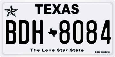 TX license plate BDH8084