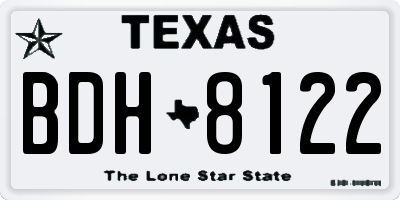 TX license plate BDH8122