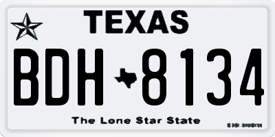 TX license plate BDH8134