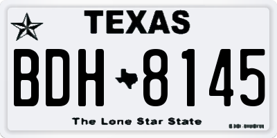 TX license plate BDH8145