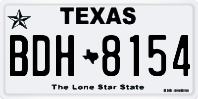 TX license plate BDH8154