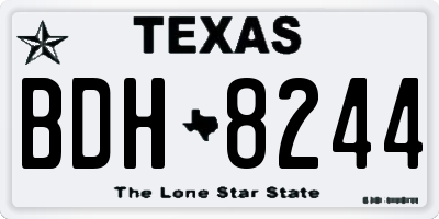 TX license plate BDH8244