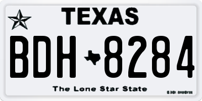 TX license plate BDH8284