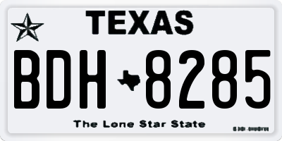 TX license plate BDH8285