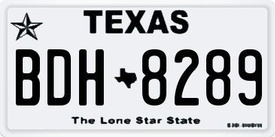 TX license plate BDH8289