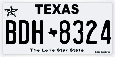 TX license plate BDH8324