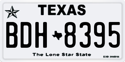 TX license plate BDH8395