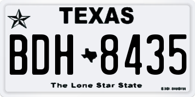 TX license plate BDH8435
