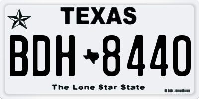 TX license plate BDH8440