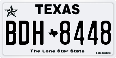 TX license plate BDH8448
