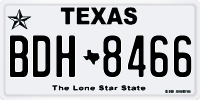 TX license plate BDH8466