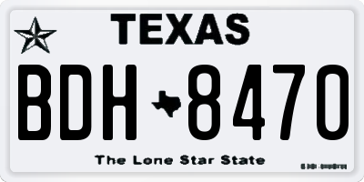 TX license plate BDH8470