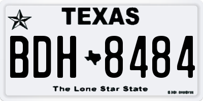 TX license plate BDH8484