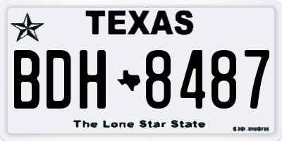 TX license plate BDH8487