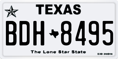TX license plate BDH8495