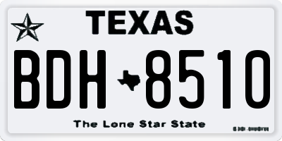 TX license plate BDH8510