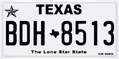 TX license plate BDH8513