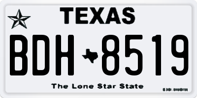 TX license plate BDH8519