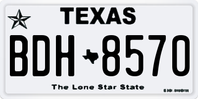TX license plate BDH8570