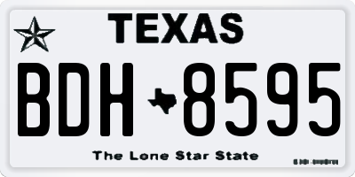 TX license plate BDH8595