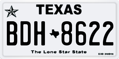 TX license plate BDH8622