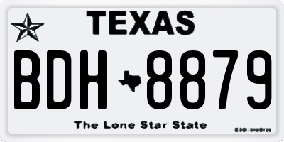 TX license plate BDH8879