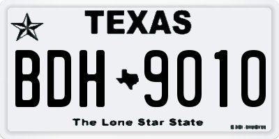 TX license plate BDH9010