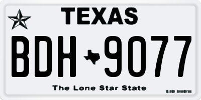 TX license plate BDH9077