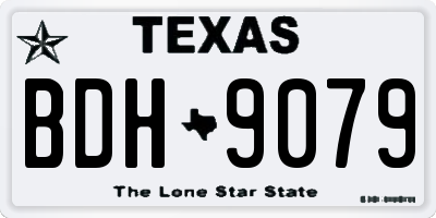TX license plate BDH9079