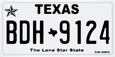 TX license plate BDH9124