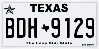 TX license plate BDH9129
