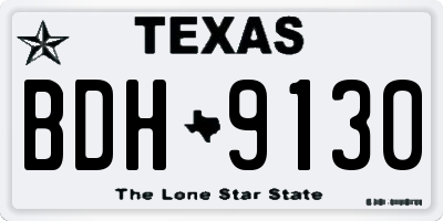 TX license plate BDH9130