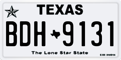 TX license plate BDH9131
