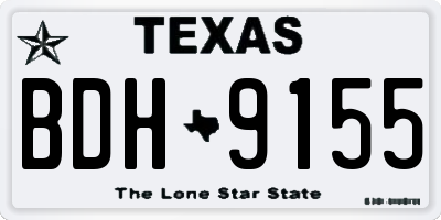 TX license plate BDH9155