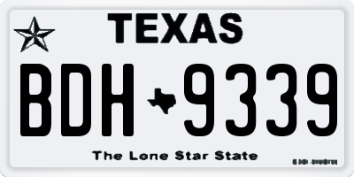 TX license plate BDH9339