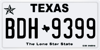 TX license plate BDH9399