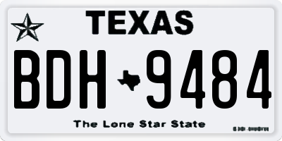 TX license plate BDH9484