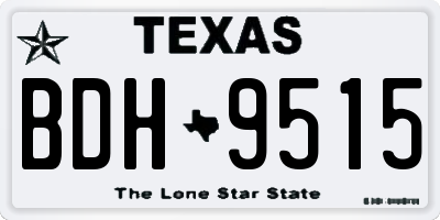 TX license plate BDH9515