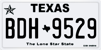 TX license plate BDH9529