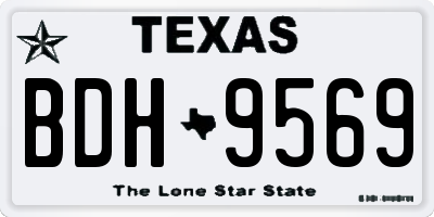 TX license plate BDH9569